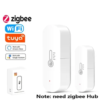 Tuya WiFi/Zigbee Smart Temperatura Vlažnost Senzor Smart Življenje APP Zaslon Smart Home Delo Z Alexa Google Domov, Ni Potrebno Hub