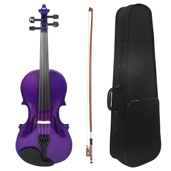 IRIN V-10 Violino 4/4 Vijolično Masivnega Lesa Violino Nastavite s Krpo Primeru Lok Strokovno, Strunami Instrument, Violina za Prakso