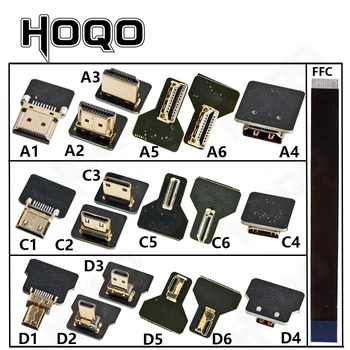 Za DJI FPV HDMI Ploščati Kabel HDMI Priključek Mikro HD Na Mini HD Ženski 90/270 Stopnjo FFC 20pin Ravno Prilagodljiv Trak Kabel